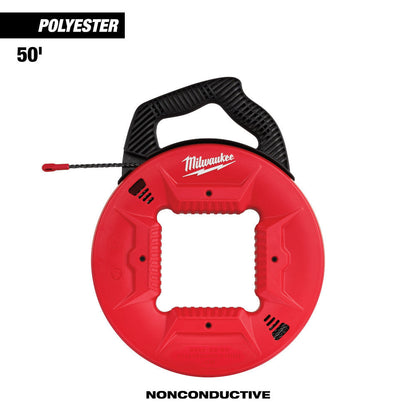 Milwaukee 48-22-4162 50 ft. 1/8 inch Polyester Fish Tape with Nonconductive Tip
