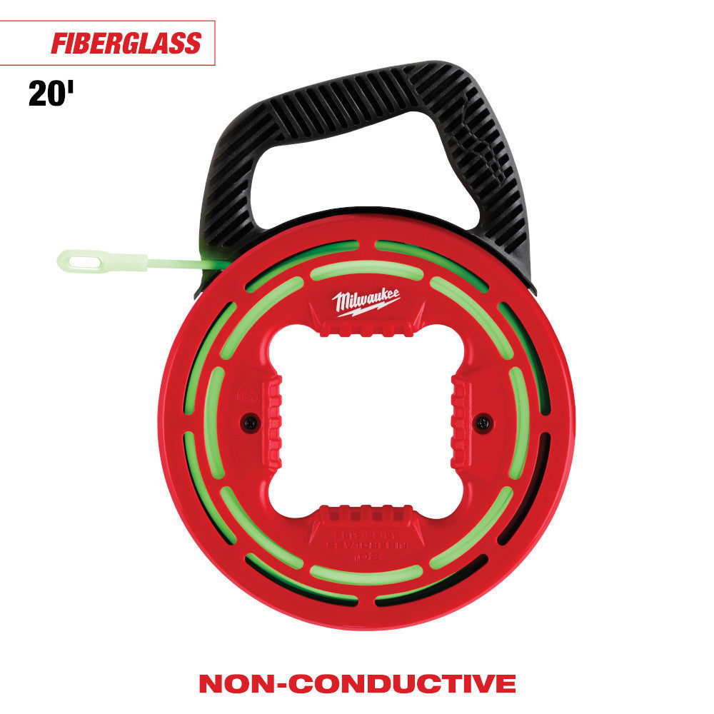 Milwaukee 48-22-4182 20 ft. Fibreglass Glow Fish Tape
