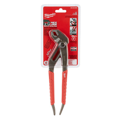 Milwaukee 48-22-6210 10 inch Comfort Grip V-Jaw Pliers showing pliers in packaging