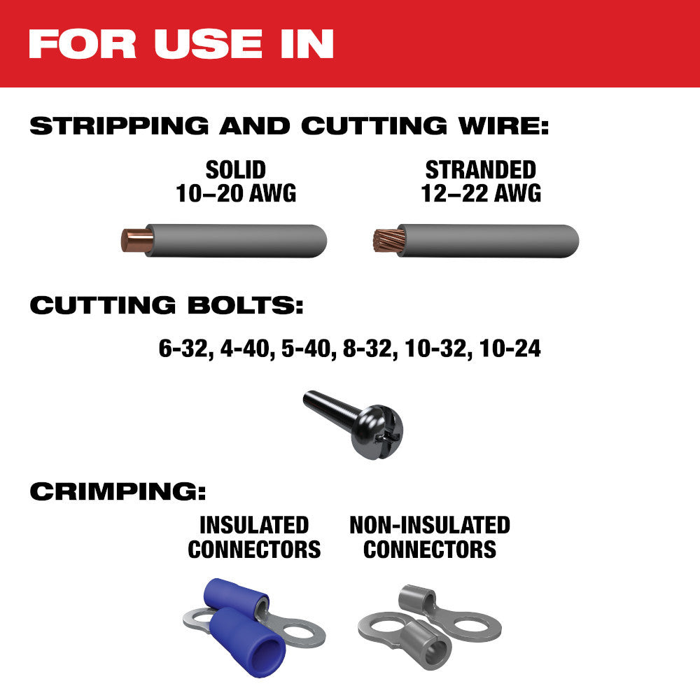 Milwaukee 48-22-6579 Multi-Purpose Wire Stripper with Crimper