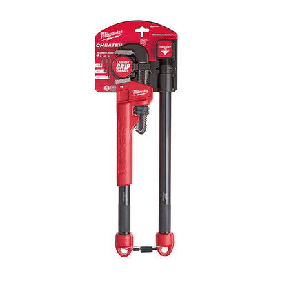 Milwaukee 48-22-7314 CHEATER Steel Adaptable Pipe Wrench showing wrench in packaging