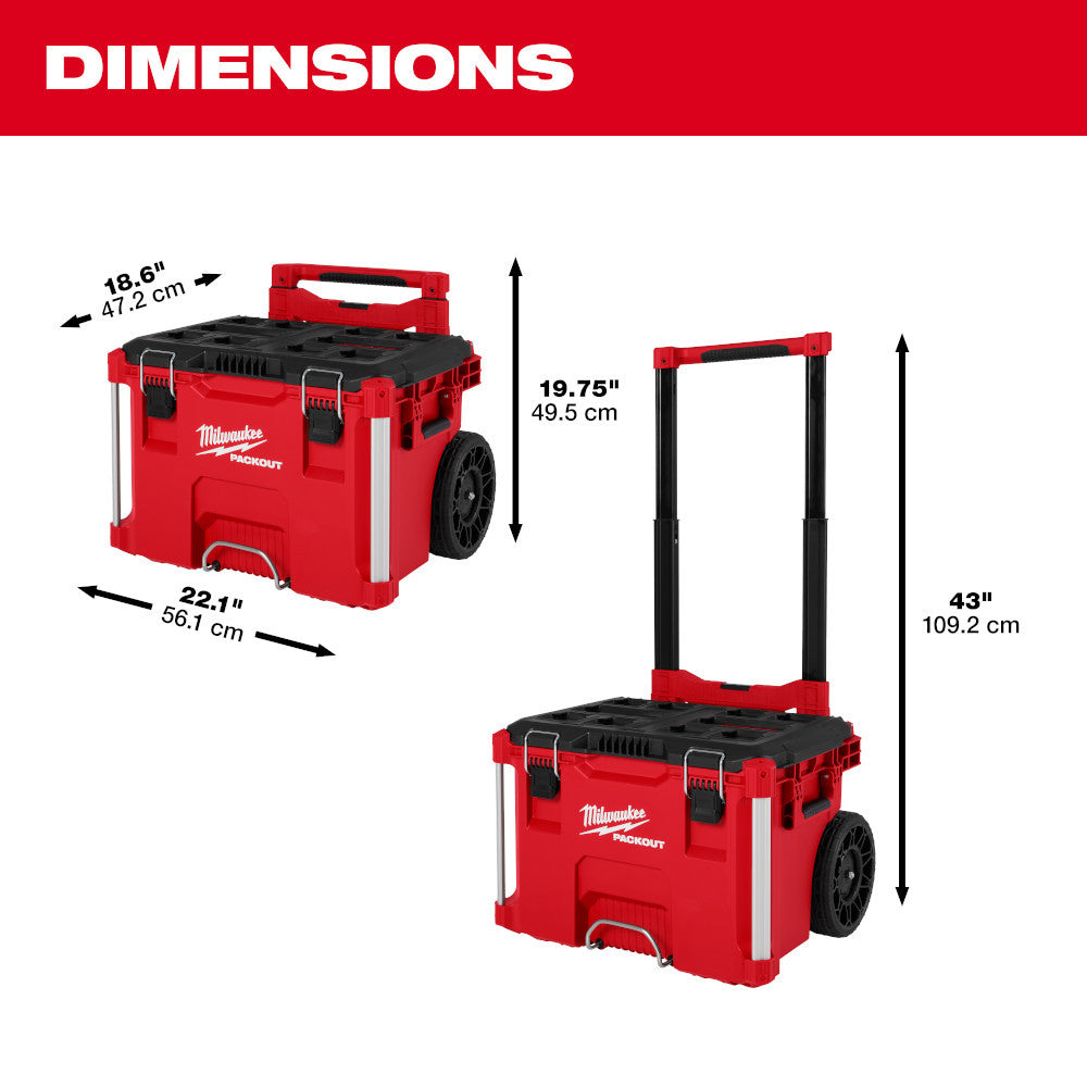Milwaukee 48-22-8427 PACKOUT Low-Profile Rolling Tool Box