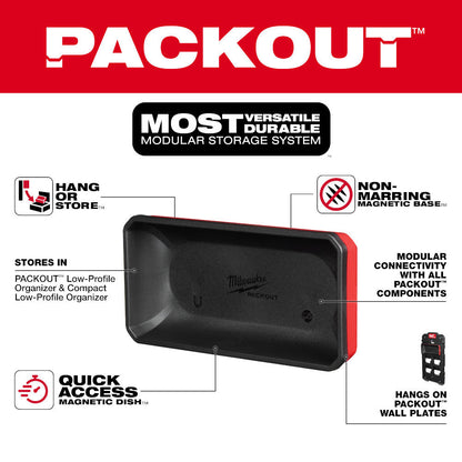 Milwaukee 48-22-8071 PACKOUT Large Magnetic Bin showing features of the magnetic tray