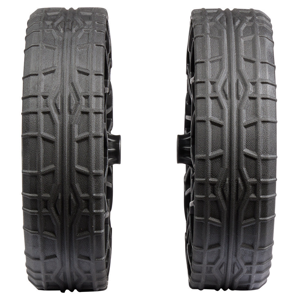 Milwaukee 48-22-8098 PACKOUT 9 inch All-Terrain Wheels Kit showing tread of tire