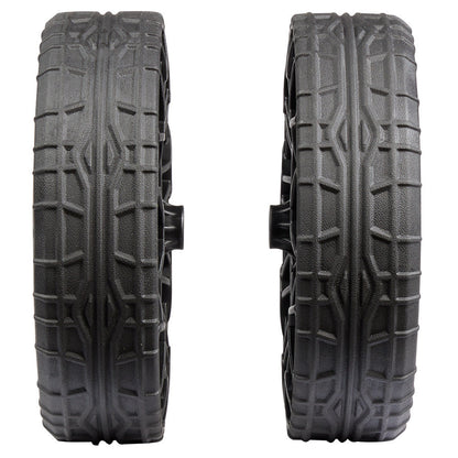 Milwaukee 48-22-8098 PACKOUT 9 inch All-Terrain Wheels Kit showing tread of tire