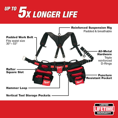 Milwaukee 48-22-8120 24-Pocket Contractor's Belt with Suspension Rig
