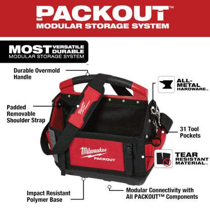 Milwaukee 48-22-8315 31-Pocket 15-Inch PACKOUT Tote