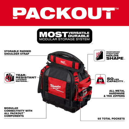 Milwaukee 48-22-8316 PACKOUT 65-Pocket 15 inch Structured Tool Bag