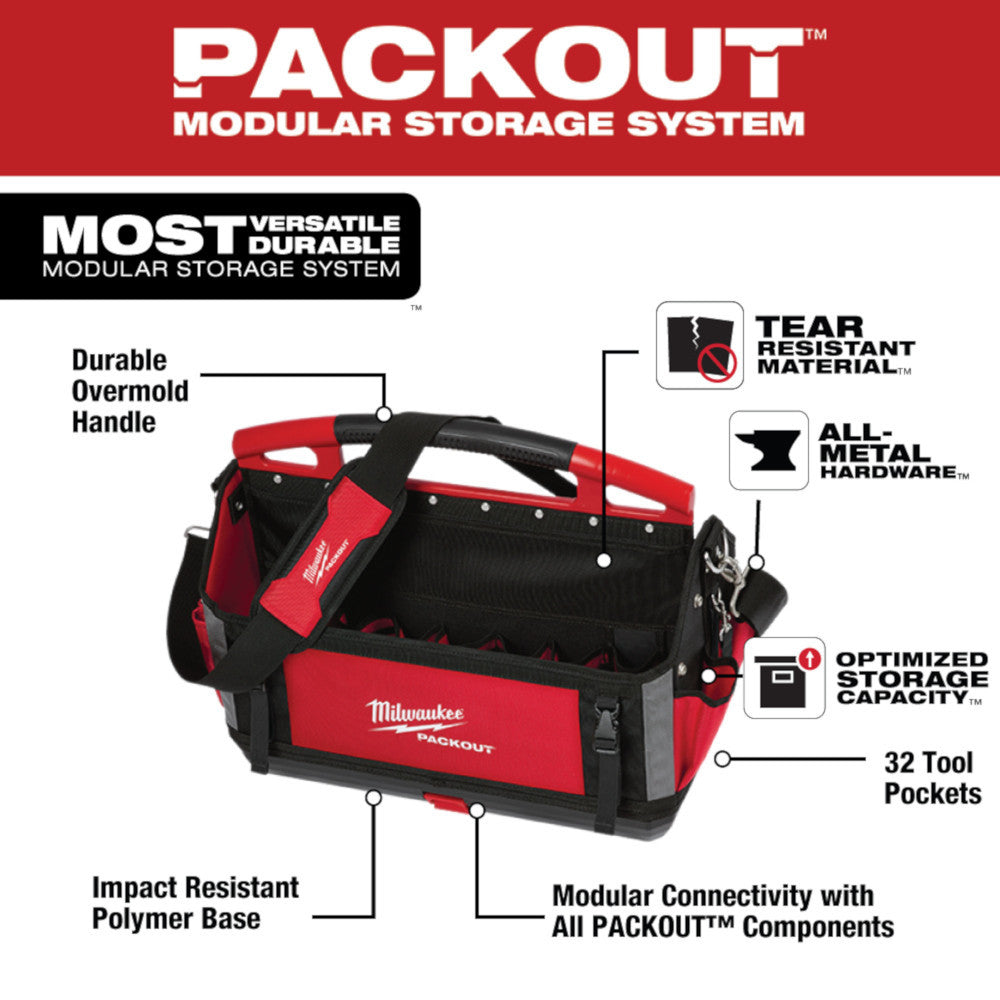 Milwaukee 48-22-8320 32-Pocket 20-inch PACKOUT Tote
