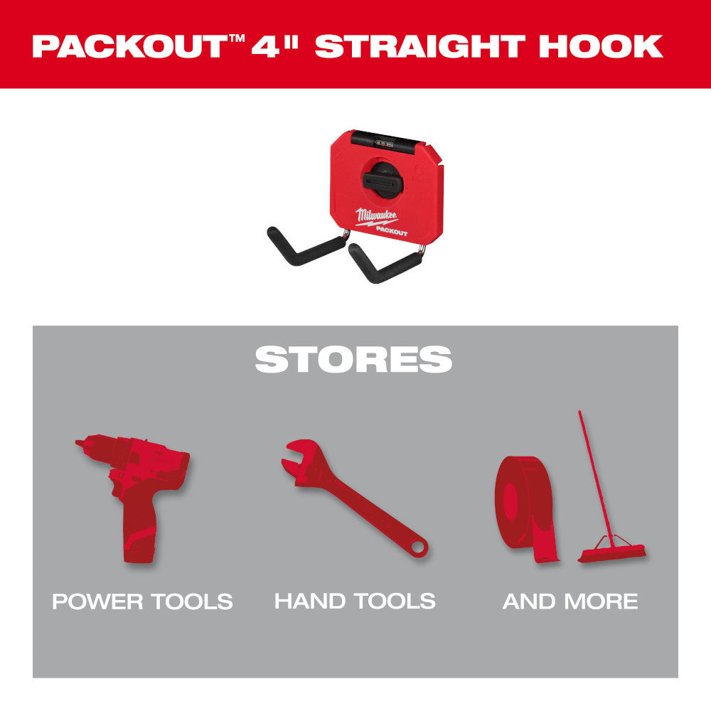 Milwaukee 48-22-8334 PACKOUT 4 inch Straight Hook