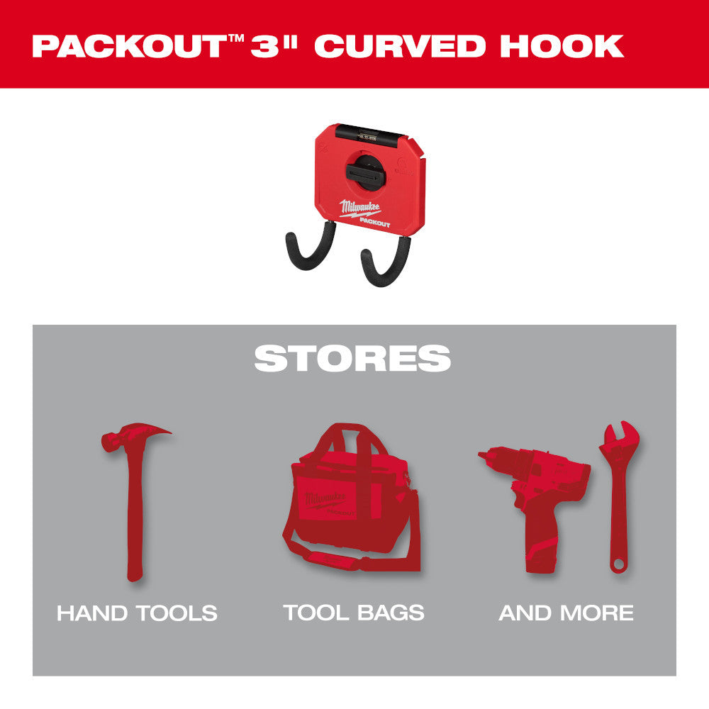 Milwaukee 48-22-8335 PACKOUT 3 inch Curved Hook