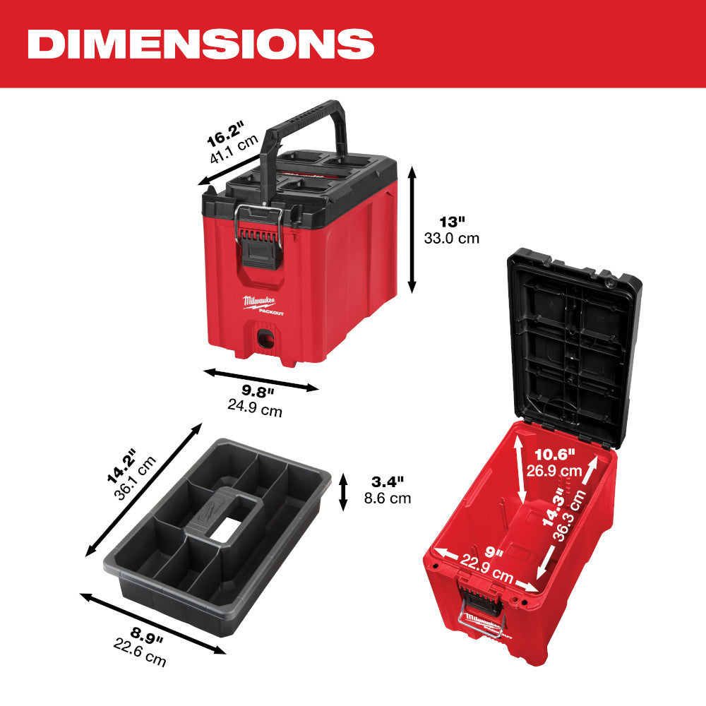Milwaukee 48-22-8422 PACKOUT Compact Tool Box with tools (not included)