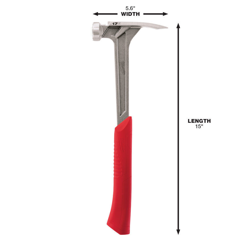 Milwaukee 48-22-9016 17oz Milled Face Framing Hammer