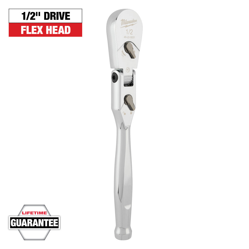 Milwaukee 11in Flex Head Ratchet with 1/2in Drive