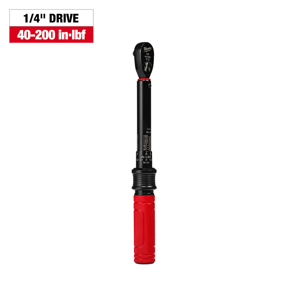 Milwaukee 1/4in Drive Click Torque Wrench (40-200'·lbf)