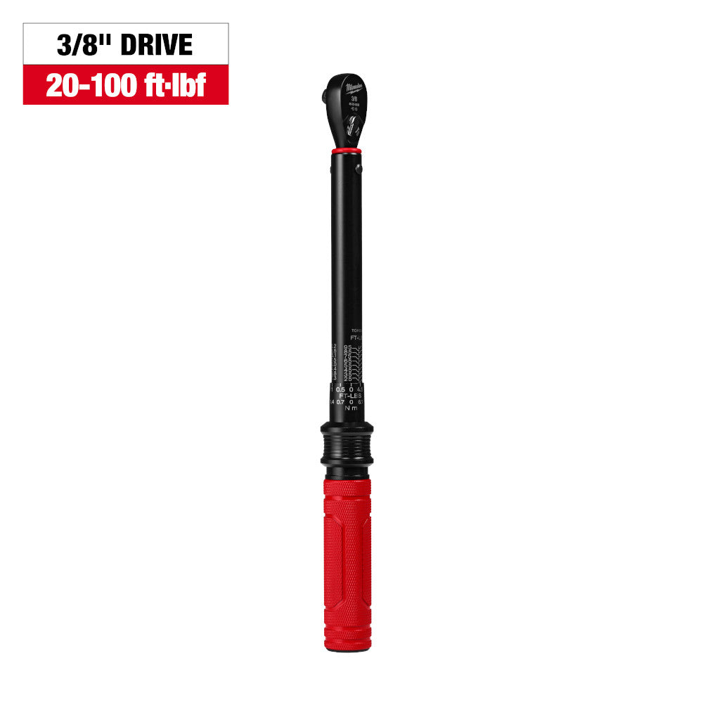 Milwaukee 3/8in Drive Click Torque Wrench (20-100'·lbf)