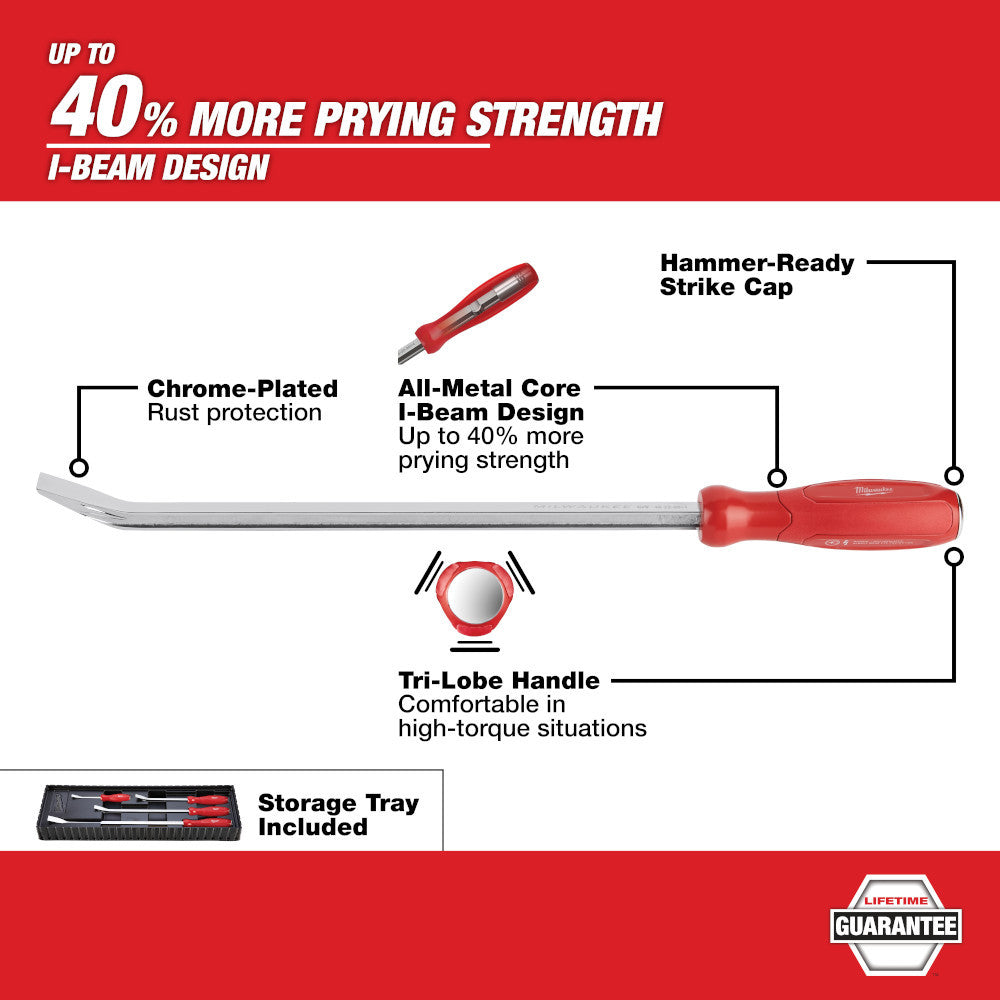 Milwaukee 48-22-9214 4 piece Pry Bar Set