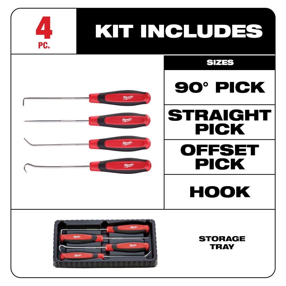Milwaukee 48-22-9215 4pc Hook and Pick Set