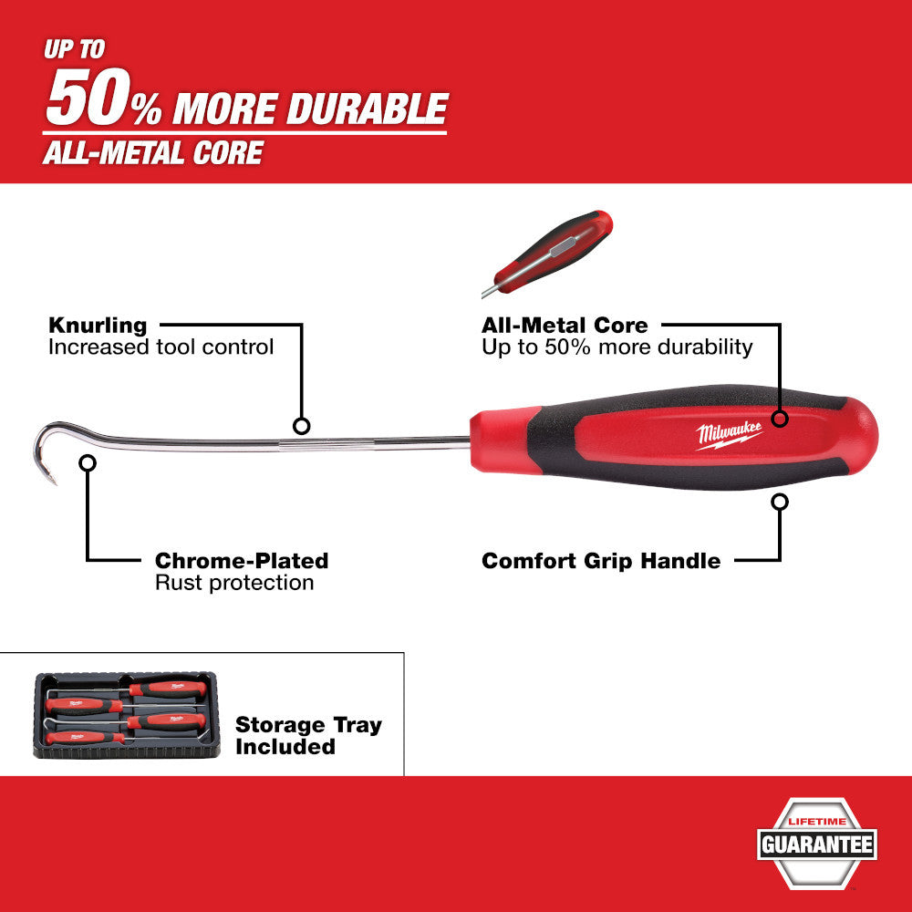 Milwaukee 48-22-9215 4pc Hook and Pick Set