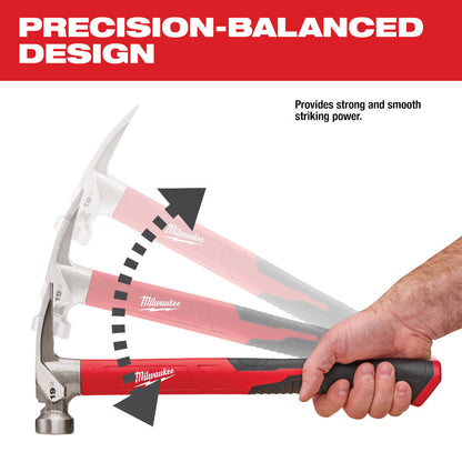 Milwaukee 48-22-9316 19oz Smooth Face Poly/Fiberglass Handle Hammer