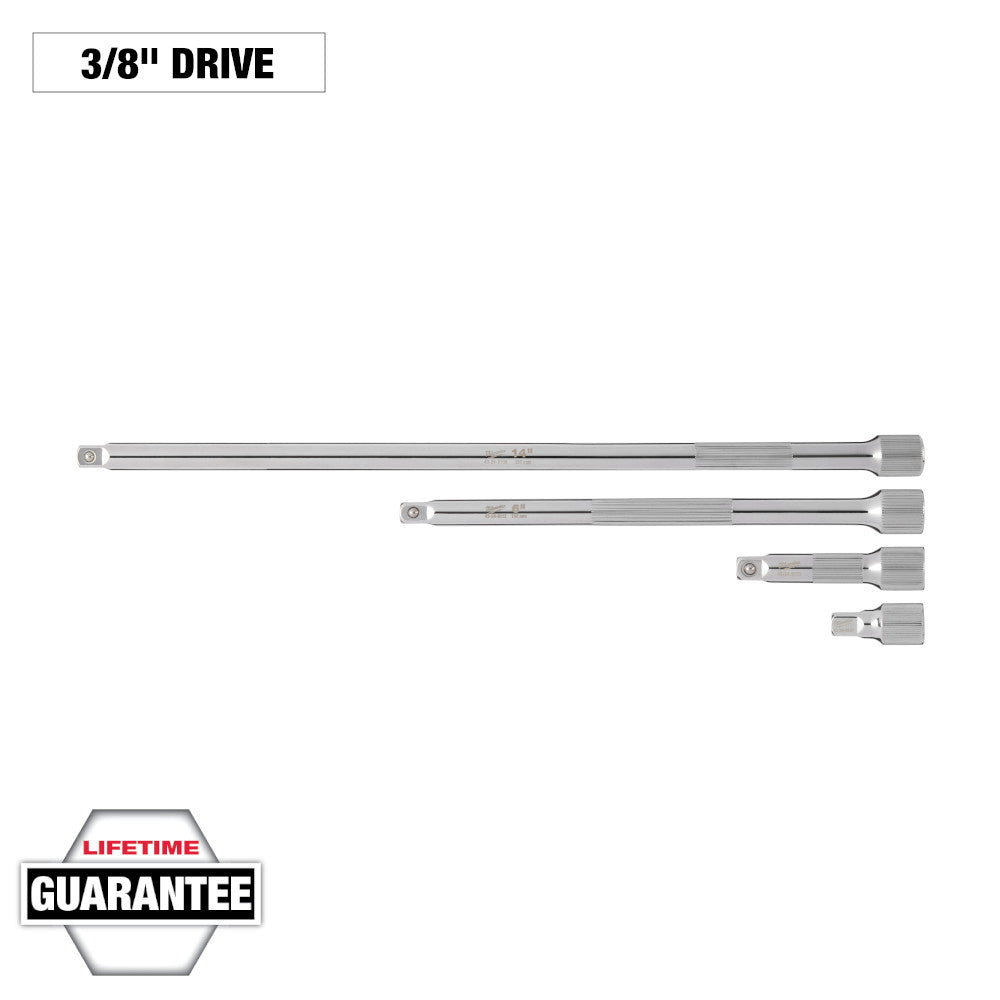 Milwaukee 48-22-9341 4pc 3/8 Inch Drive Extension Set