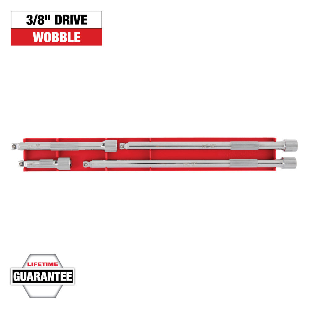 Milwaukee 4pc 3/8in Drive Wobble Extension Set