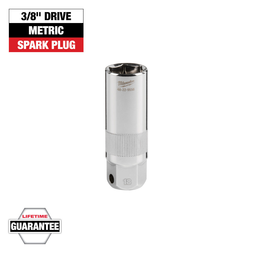 Milwaukee 18mm Spark Plug Socket with 3/8in Drive