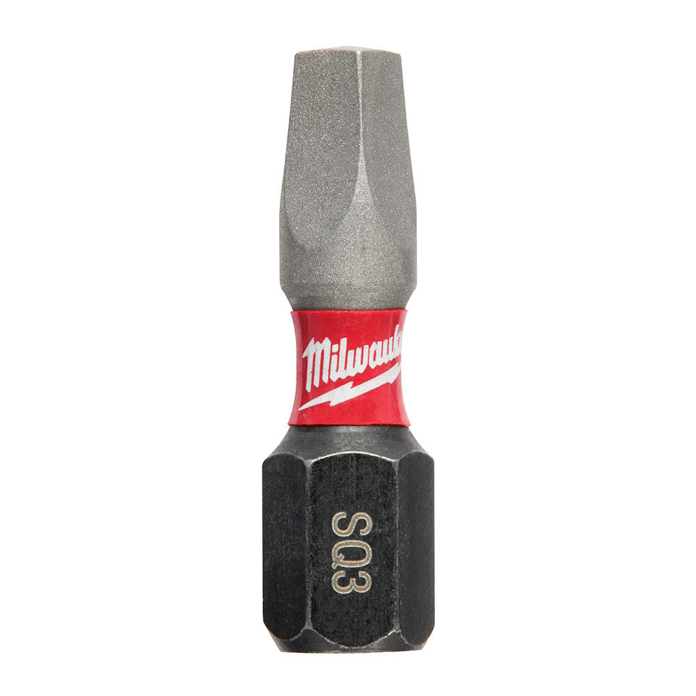 Milwaukee 48-32-4423 SHOCKWAVE Impact Duty 1 inch x #3 Square Power Bits - 2pk