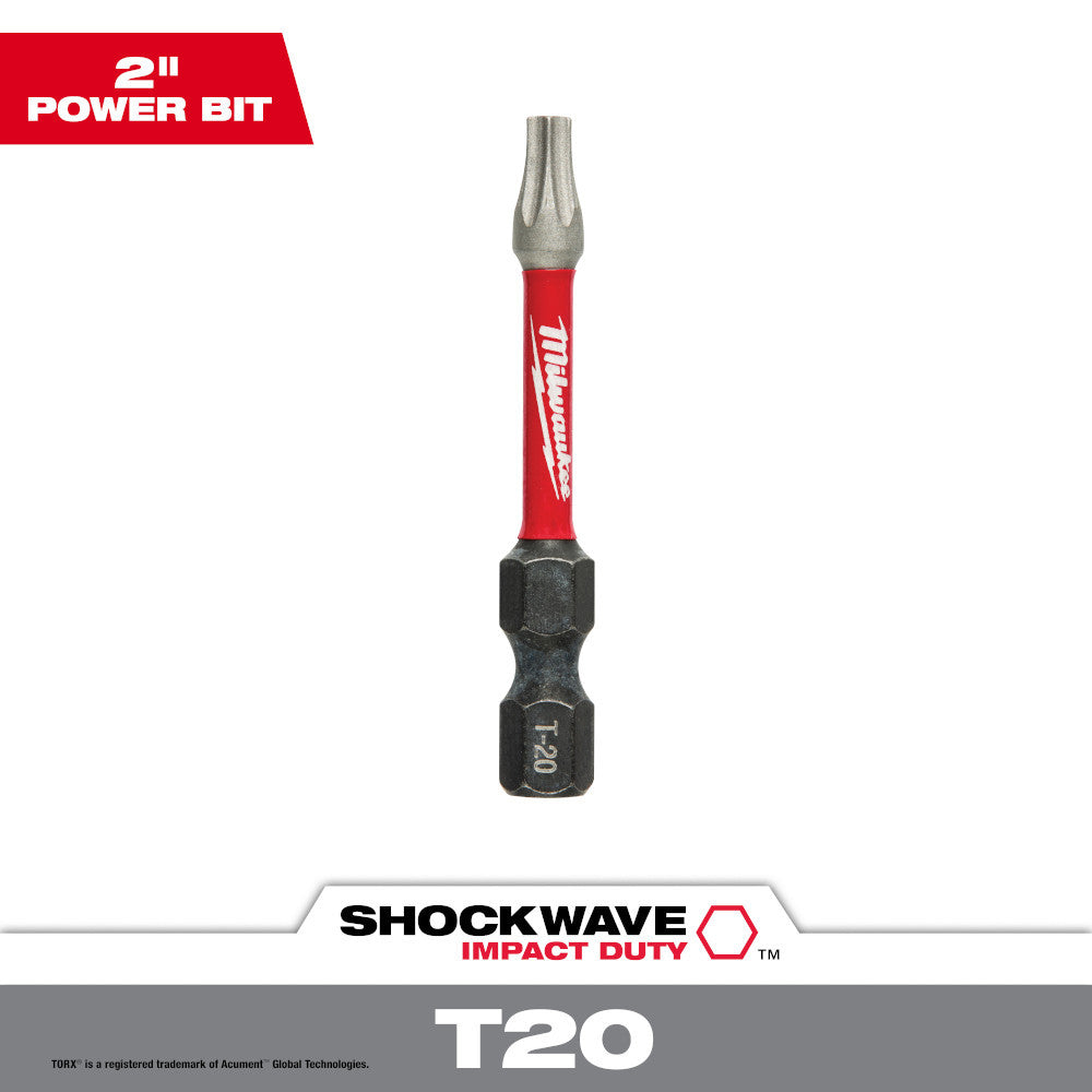 Milwaukee 48-32-4484 SHOCKWAVE Impact Duty 2 inch x T20 TORX Power Bit