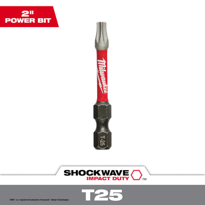 Milwaukee 48-32-4485 SHOCKWAVE Impact Duty 2 inch x T25 TORX Power Bit