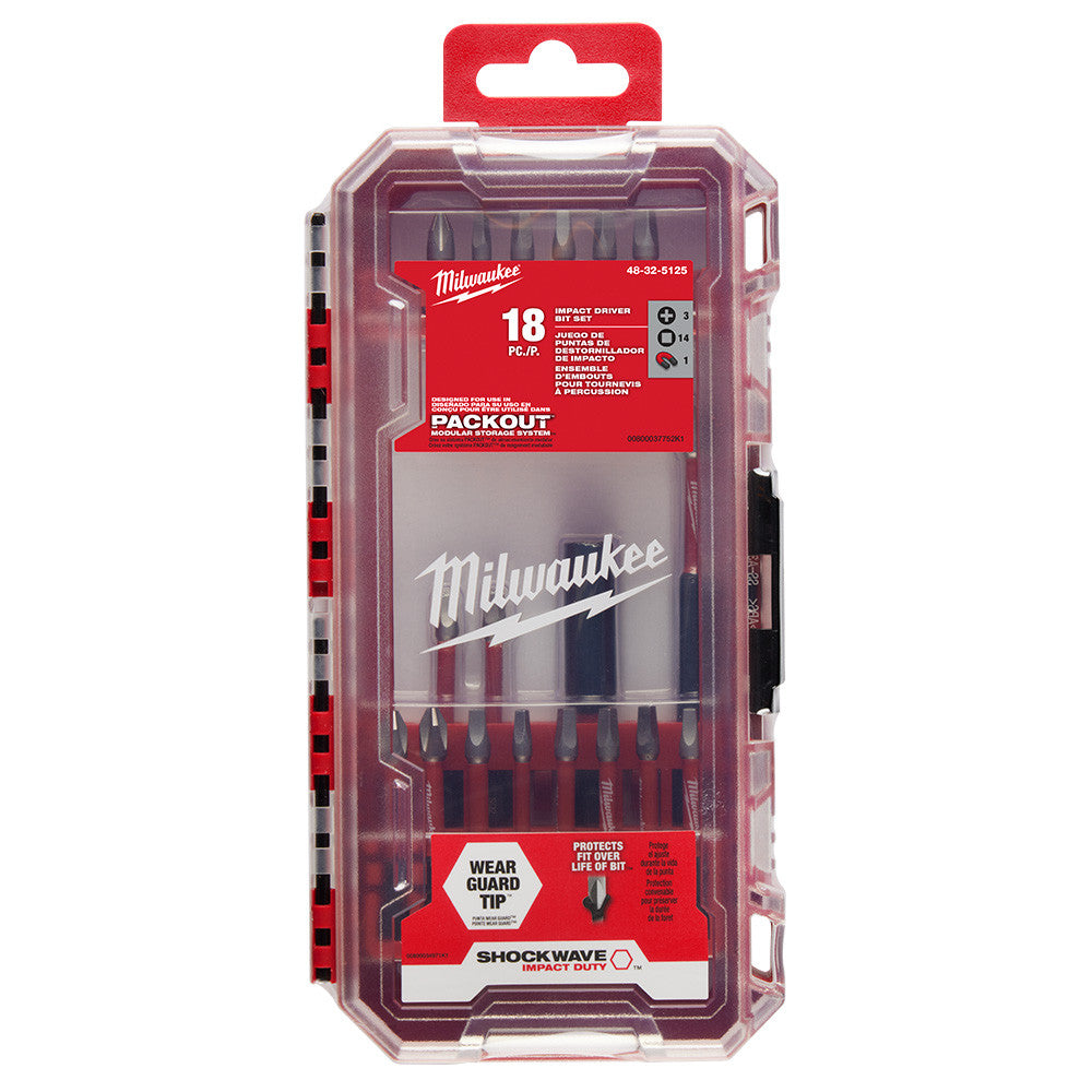 Milwaukee 48-32-5125 18pc SHOCKWAVE Impact Duty Driver Bit Set
