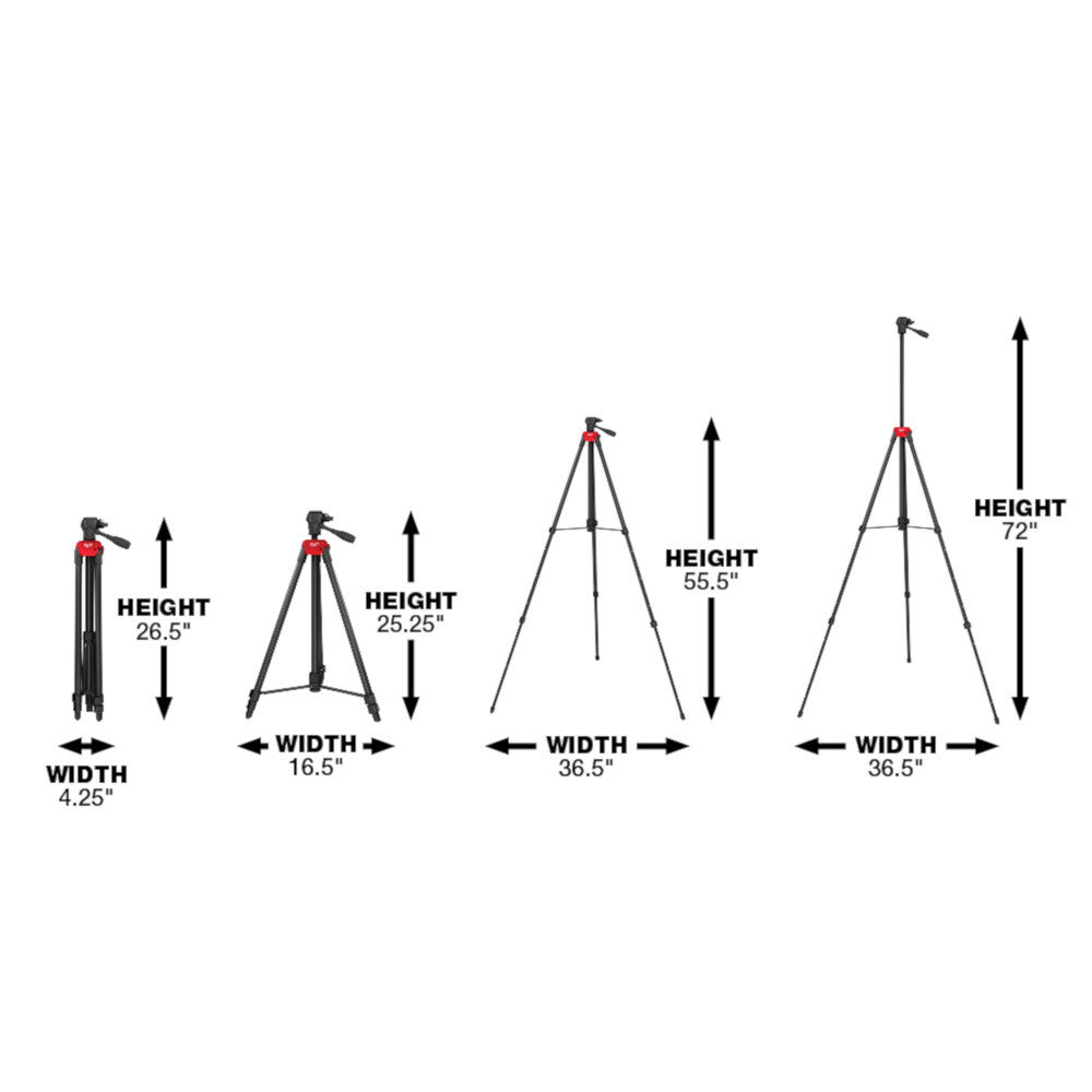 Milwaukee 48-35-1411 72 inch Adjustable Laser Level Tripod