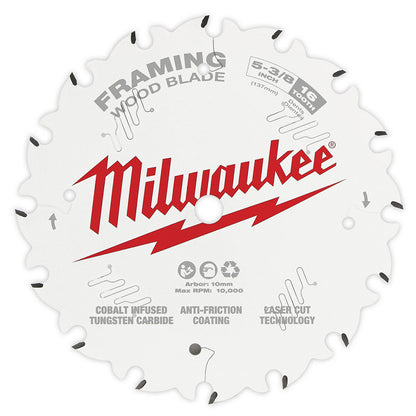 Milwaukee 48-40-0522 5-3/8-inch x 16T Framing Wood Cutting Circular Saw Blade