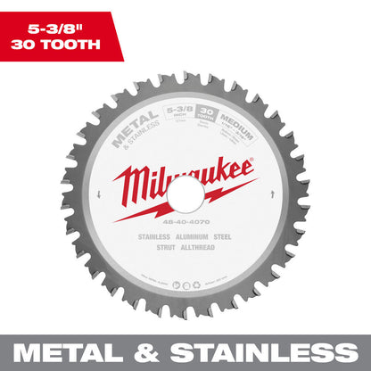 Milwaukee 48-40-4070 5-3/8 inch 30T Metal & Stainless Cutting Circular Saw Blade