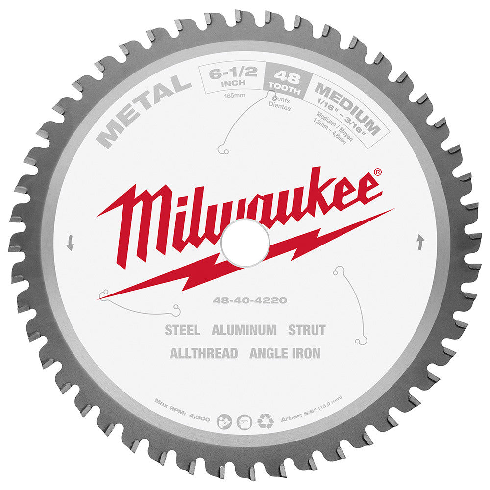 Milwaukee 48-40-4220 6-1/2-inch x 48T Metal Cutting Circular Saw Blade
