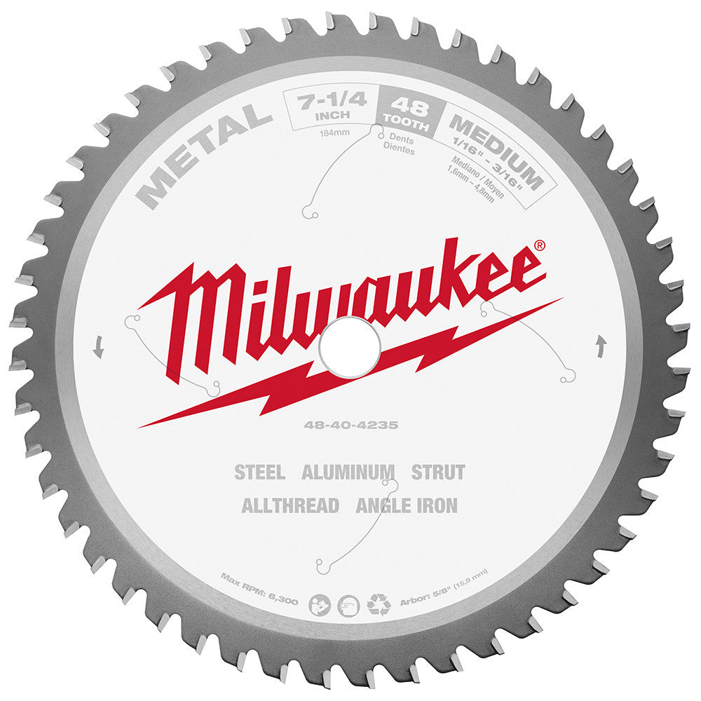 Milwaukee 48-40-4235 7-1/4-inch x 48T Metal Cutting Circular Saw Blade