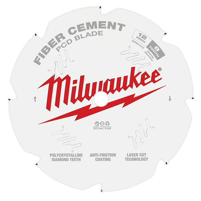 Milwaukee 48-40-7020 12-inch x 8T PCD / Fibre Cement Cutting Circular Saw Blade