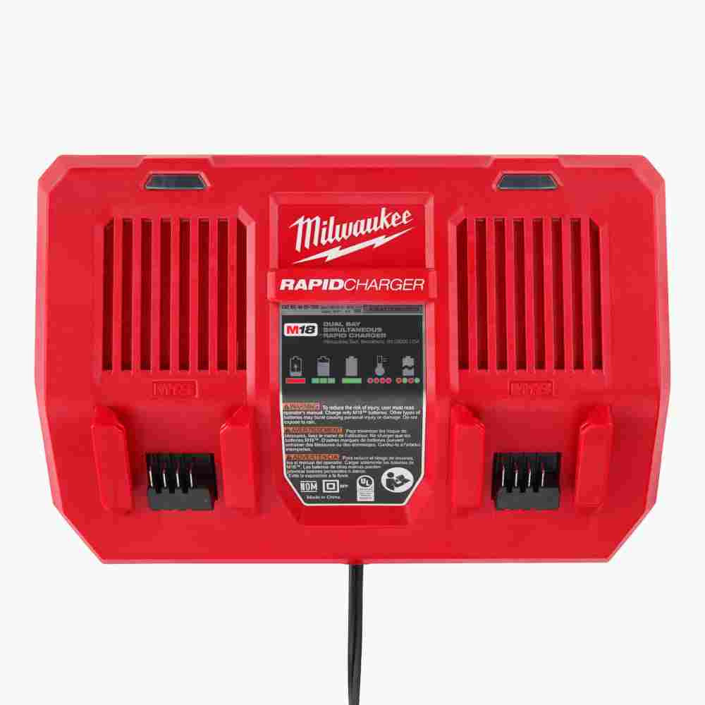Milwaukee 48-59-1802 M18 Dual Bay Simultaneous Rapid Battery Charger