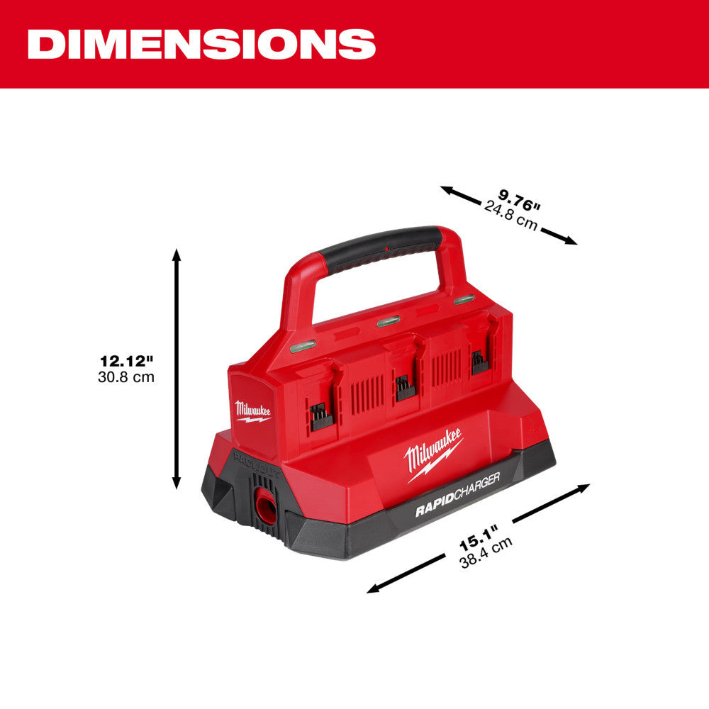 Milwaukee 48-59-1809 PACKOUT Six Bay Rapid Charger