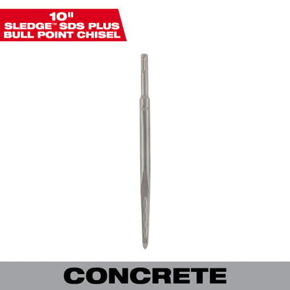 Milwaukee 48-62-6050 10 inch SDS PLUS SLEDGE Bull Point Chisel