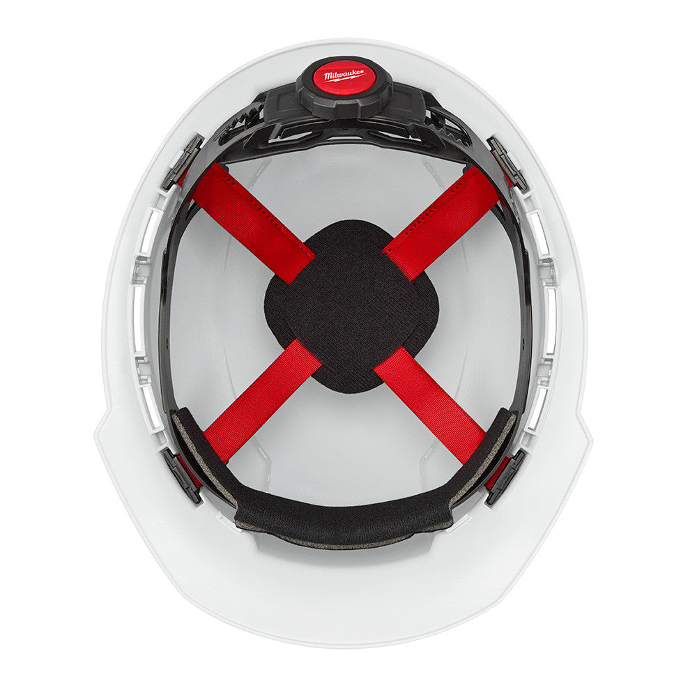 Milwaukee 48-73-1201 BOLT White Type 1 Class C Full Brim Vented Hard Hat with 4 Point Ratcheting Suspension
