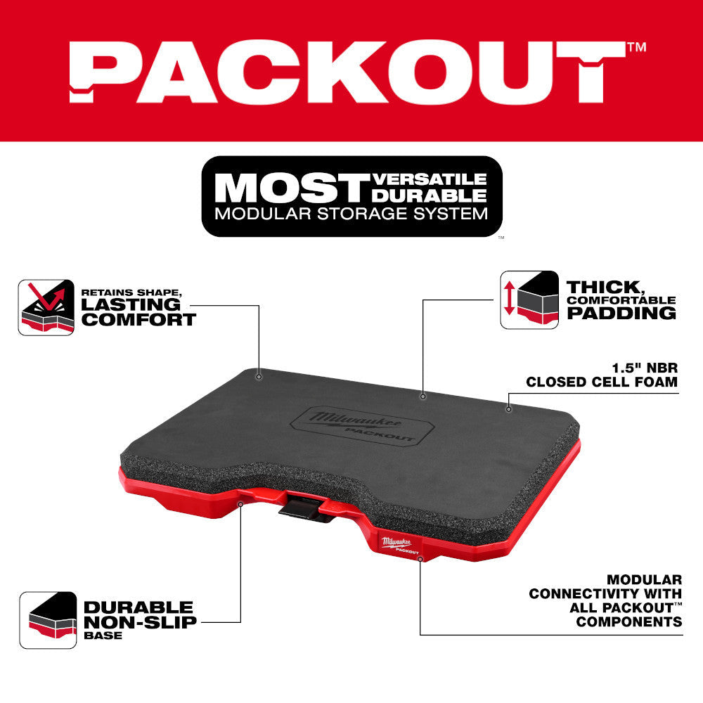 Milwaukee 48-73-6110 PACKOUT Kneeling Pad infographics
