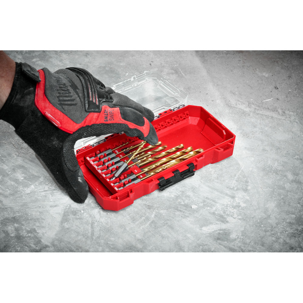 Milwaukee 48-89-4670 15pc SHOCKWAVE Impact Duty RED HELIX Titanium Drill Bit Set