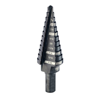 Milwaukee 48-89-9204 #4 Step Drill Bit (3/16 inch - 7/8 inch) - 12 Steps 1/16 inch increments