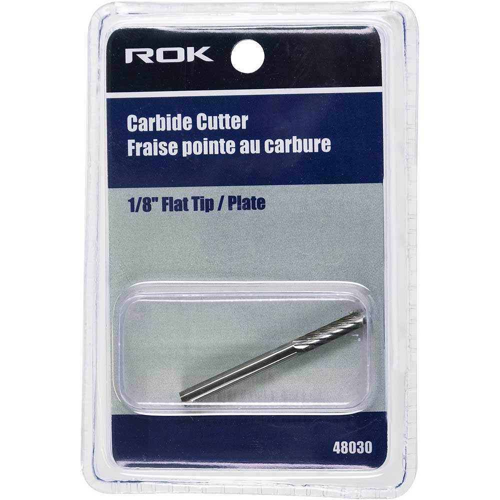ROK 1/8in Flat Tip Carbide Cutter Rotary Bit