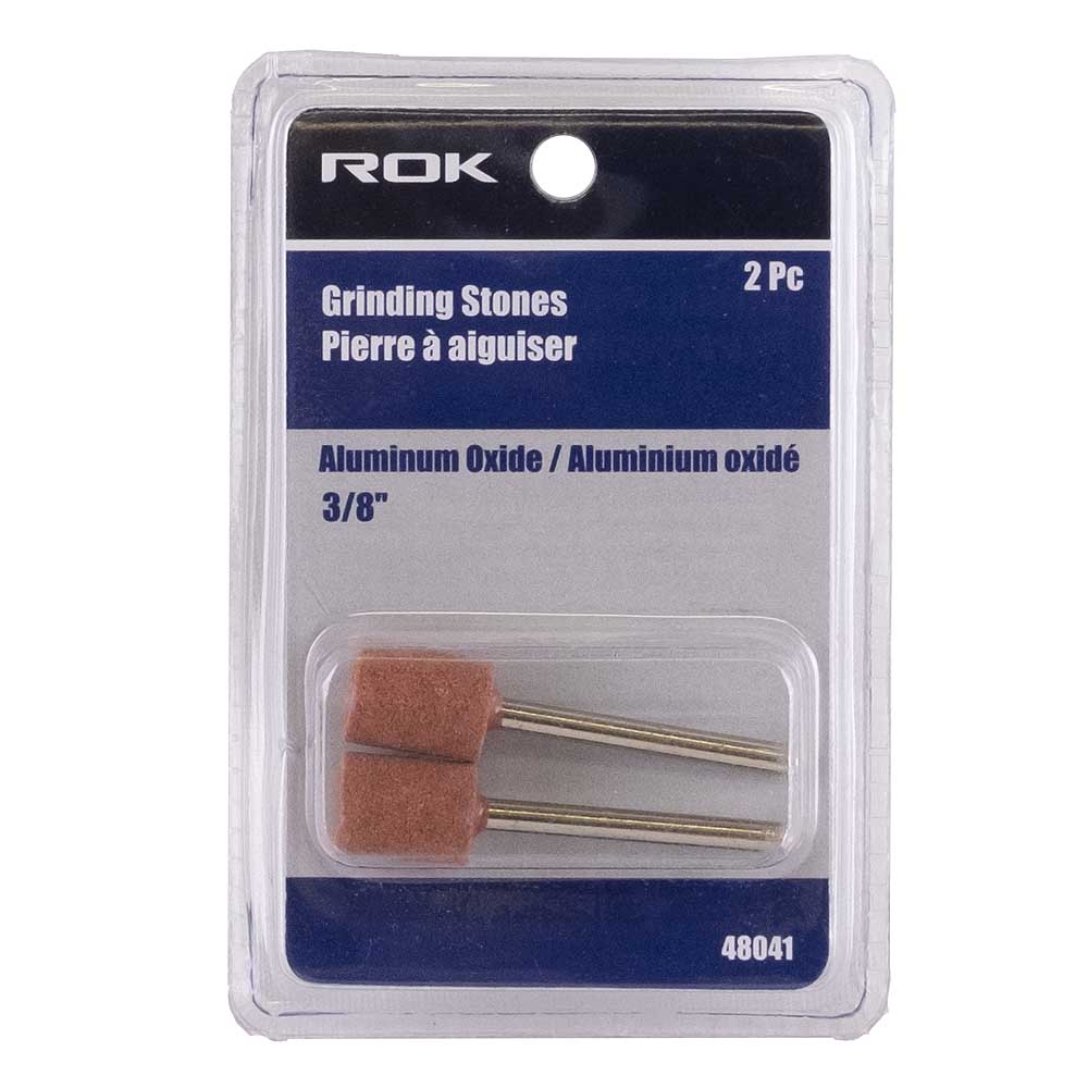 ROK 3/8in Straight Grind Stone Rotary Bit - 2pk