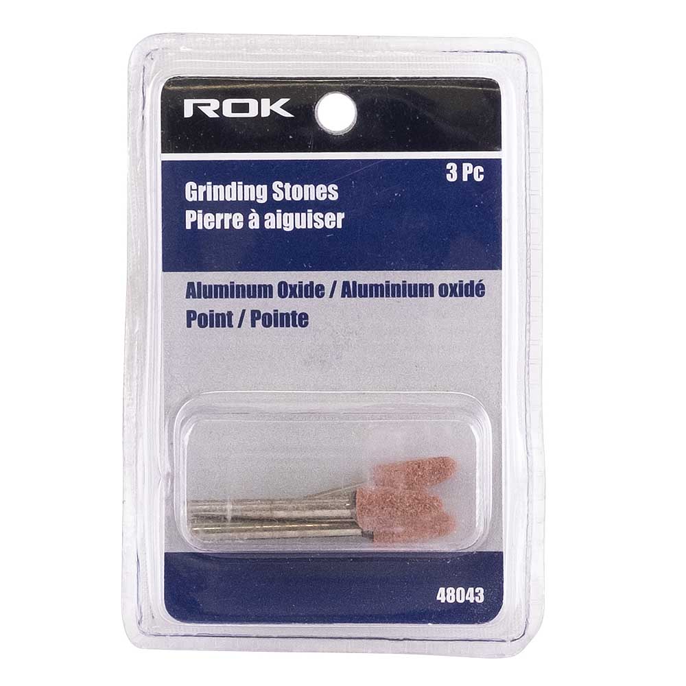 ROK Point Tip Grind Stone Rotary Bit - 3pk