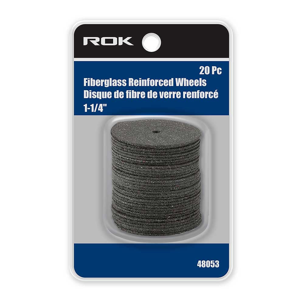 ROK 20pc 1-1/4in x .045in Fibreglass Reinforced Cut Off Wheels Set