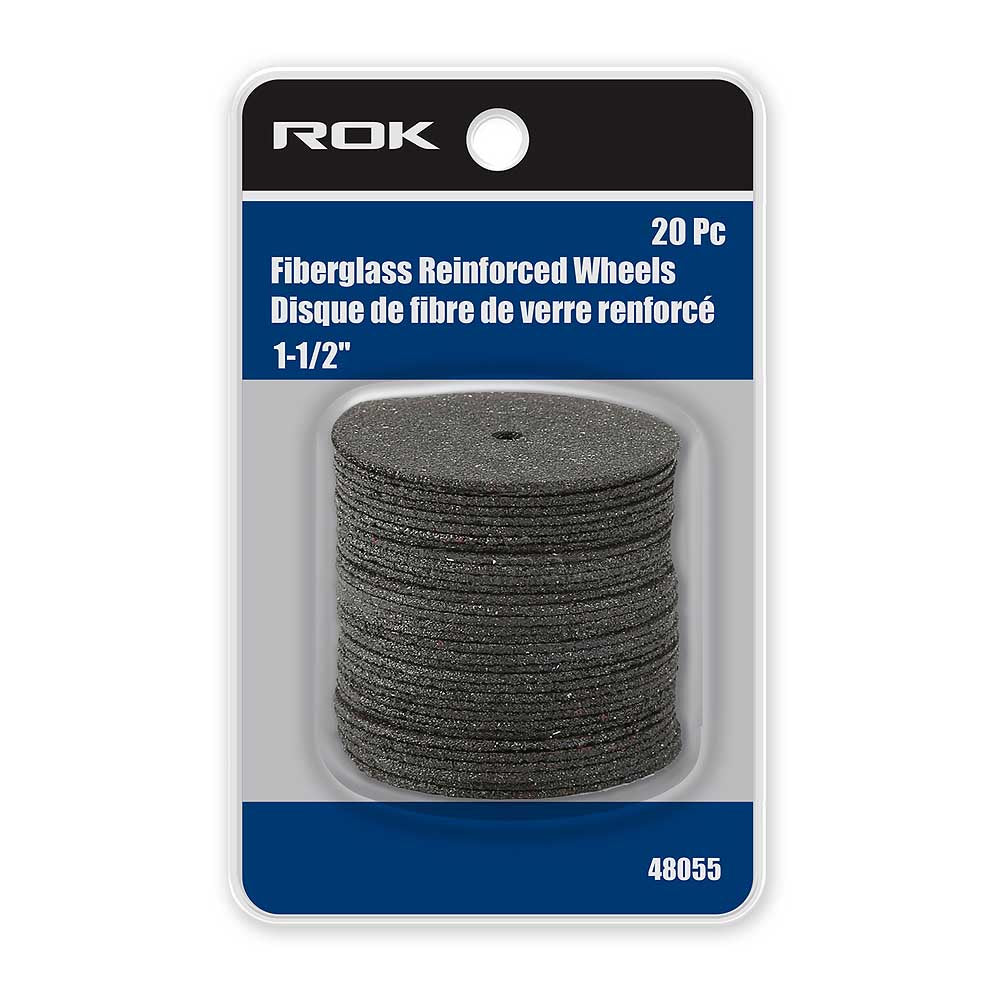 ROK 20pc 1-1/2in x .045in Fibreglass Reinforced Cut Off Wheels Set