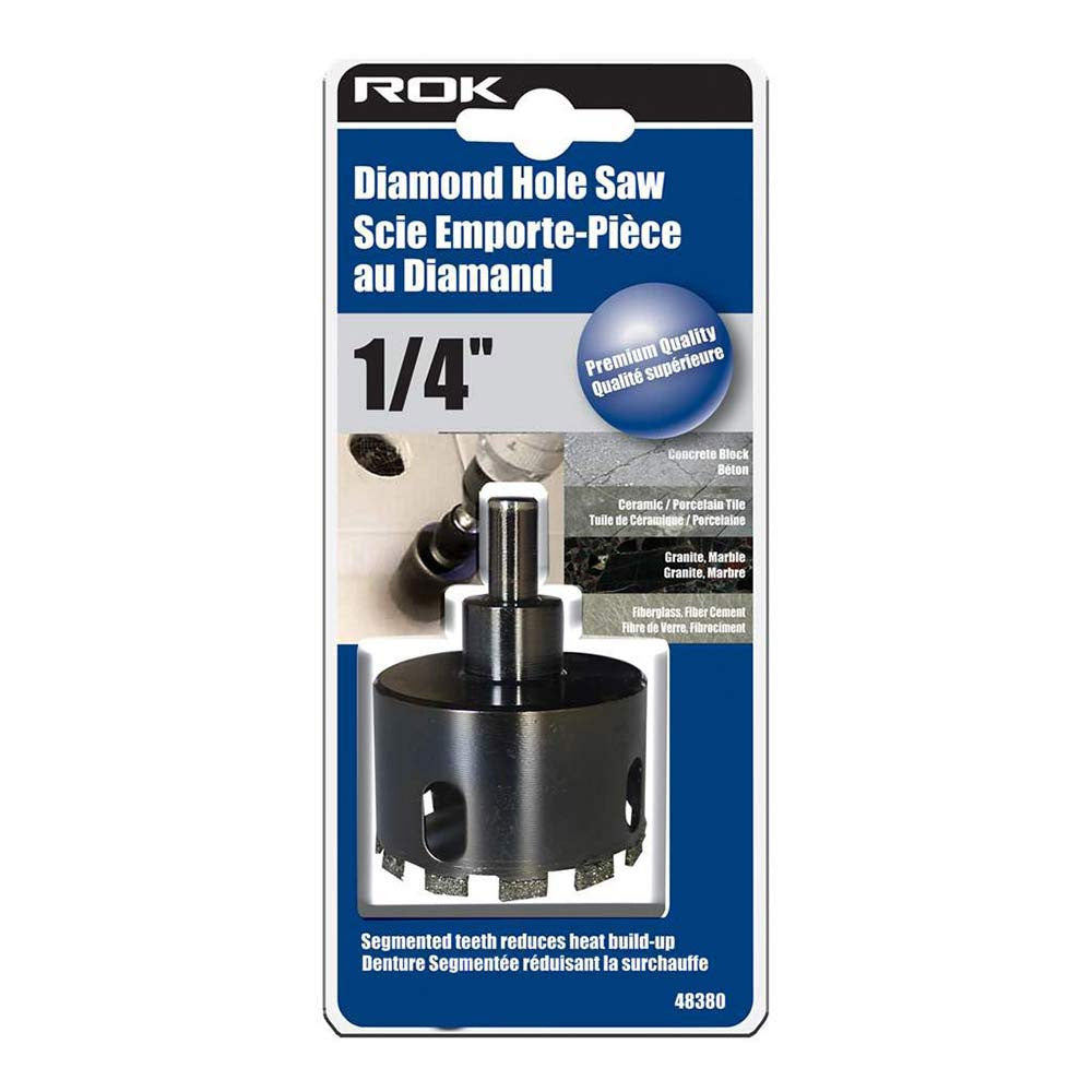 ROK 48380 1/4 Inch Premium Diamond Diamond Hole Saw